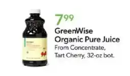 Publix GreenWise Organic Pure Juice offer