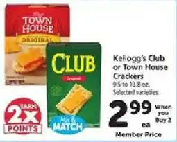 Safeway Kellogg's Club or Town House Crackers offer