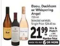 Safeway Daou, Duckhorn or Whispering Angel offer