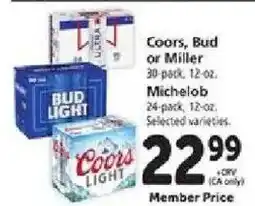 Safeway Coors, Bud or Miller offer