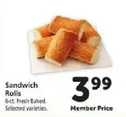 Safeway Sandwich Rolls offer