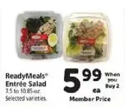 Safeway ReadyMeals Entree Salad offer