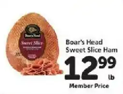 Safeway Boar's Head Sweet Slice Ham offer