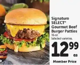 Safeway Signature Select Gourmet Beef Burger Patties offer