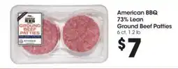 Food 4 Less American BBQ Ground Beef Patties offer