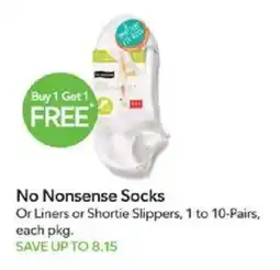 Publix No Nonsense Socks offer
