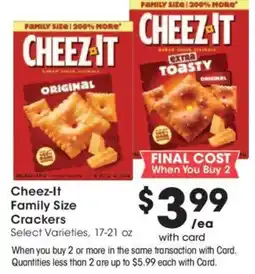 Dillons Cheez-It Family Size Crackers offer