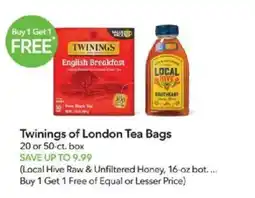 Publix Twinings of London Tea Bags offer