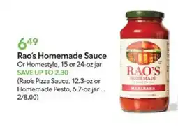 Publix Rao's Homemade Sauce offer