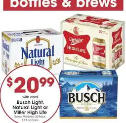 Kroger Busch Light, Natural Light or Miller High Life offer