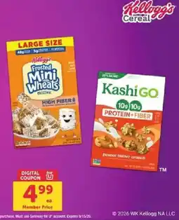 Safeway Kellogg's Frosted Mini Wheats Original offer