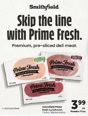Smithfield Prime Fresh Lunchmeat