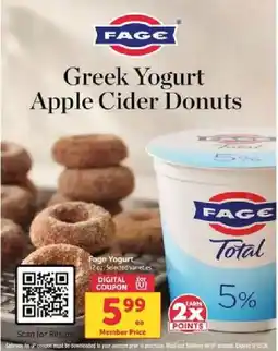 Safeway Fage Greek Yogurt Apple Cider Donuts offer