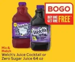 Winn Dixie Welch's Juice Cocktail or Zero Sugar Juice offer
