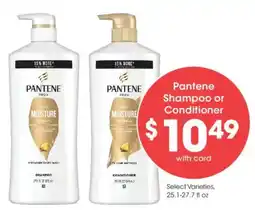 Kroger Pantene Shampoo or Conditioner offer