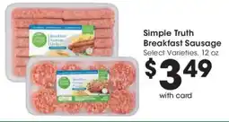 Kroger Simple Truth Breakfast Sausage offer
