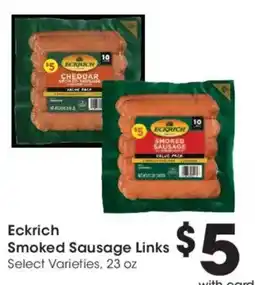 Kroger Eckrich Smoked Sausage Links offer
