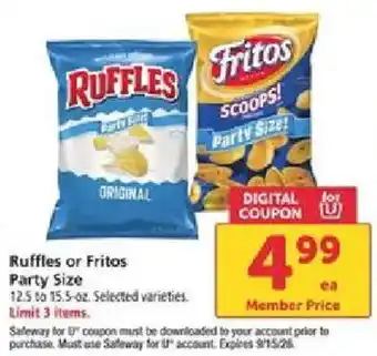 Ruffles or Fritos Party Size