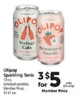 Safeway Olipop Sparkling Tonic offer