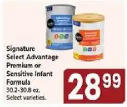 Jewel-Osco Signature Select Advantage Premium or Sensitive Infant Formula offer