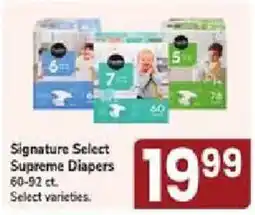 Jewel-Osco Signature Select Supreme Diapers offer