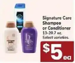 Jewel-Osco Signature Care Shampoo or Conditioner offer
