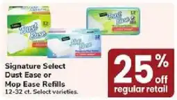 Jewel-Osco Signature Select Dust Ease or Mop Ease Refills offer