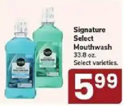 Jewel-Osco Signature Select Mouthwash offer