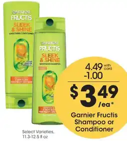 Kroger Garnier Fructis Shampoo or Conditioner offer