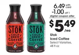 Smith's Stok Iced Coffee offer