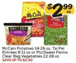 Winn Dixie McCain Potatoes, Tai Pei Entrées or PictSweet Farms Clear Bag Vegetables offer