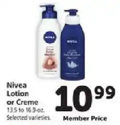 Safeway Nivea Lotion or Creme offer