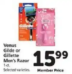 Safeway Venus Gilde or Gillette Men's Razor offer