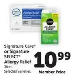 Safeway Signature Care or Signature Select Allergy Relief offer