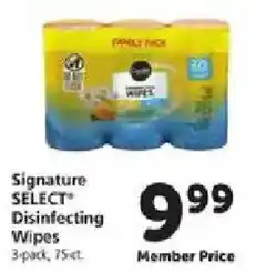 Safeway Signature Select Disinfecting Wipes offer