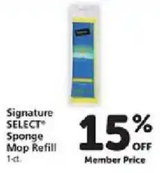 Safeway Signature Select sponge mop refill offer