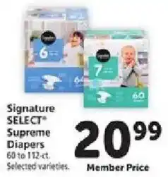 Safeway Signature Select Supreme Diapers offer