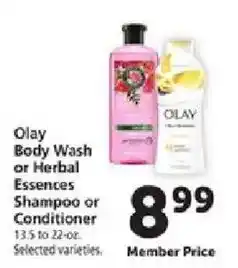 Safeway Olay Body Wash or Herbal Essences Shampoo or Conditioner offer