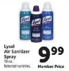 Safeway Lysol air sanitizer spray offer