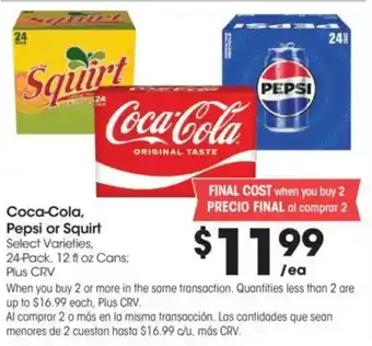 Coca-Cola, Pepsi or Squirt