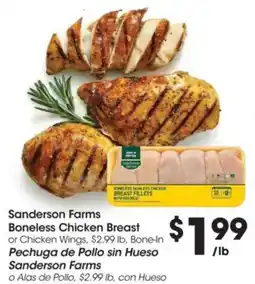 Food 4 Less Sanderson Farms Boneless Chicken Breast offer