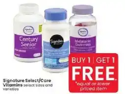 Albertsons Signature Select/Care Vitamins select sizes and varieties offer