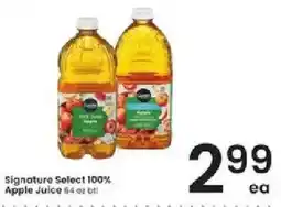 Albertsons Signature Select 100% Apple Juice offer