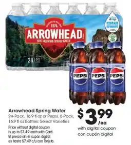 Smith's Arrowhead Spring Water offer