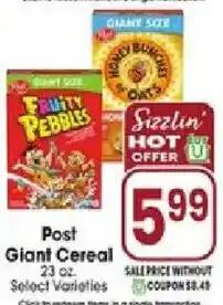 Jewel-Osco Post Giant Cereal offer