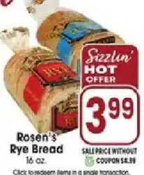 Jewel-Osco Rosen's Rye Bread offer