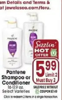 Jewel-Osco Pantene Shampoo or Conditioner offer
