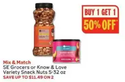 Winn Dixie SE Grocers or Know & Love Variety Snack Nuts offer
