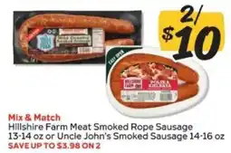 Winn Dixie Hillshire Farm Meat Smoked Rope Sausage or Uncle John's Smoked Sausage offer