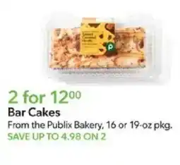 Publix Publix Bakery Bar Cakes offer